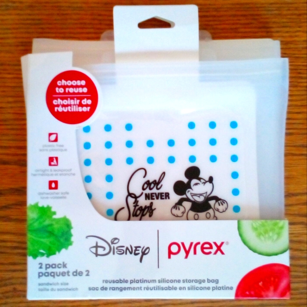 Mickey Mouse Reusable Silicone Storage Bag NWT